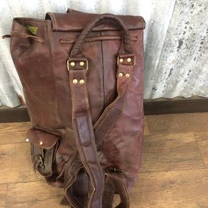 Leather backpack